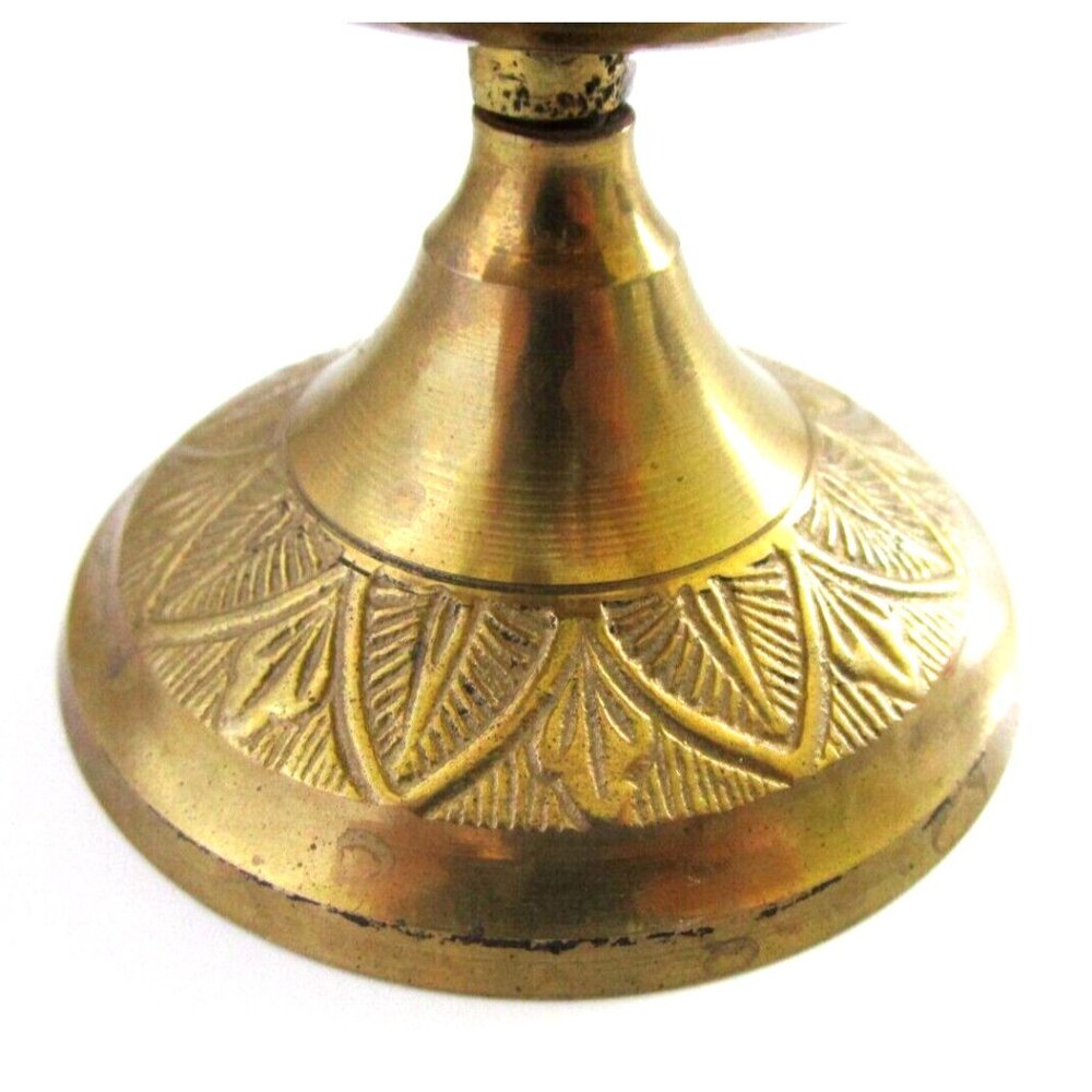 Vintage Brass Peacock Bird Shape Religious Wick Oil Lamp - Diya Aarti Home Décor - Picture 8 of 16